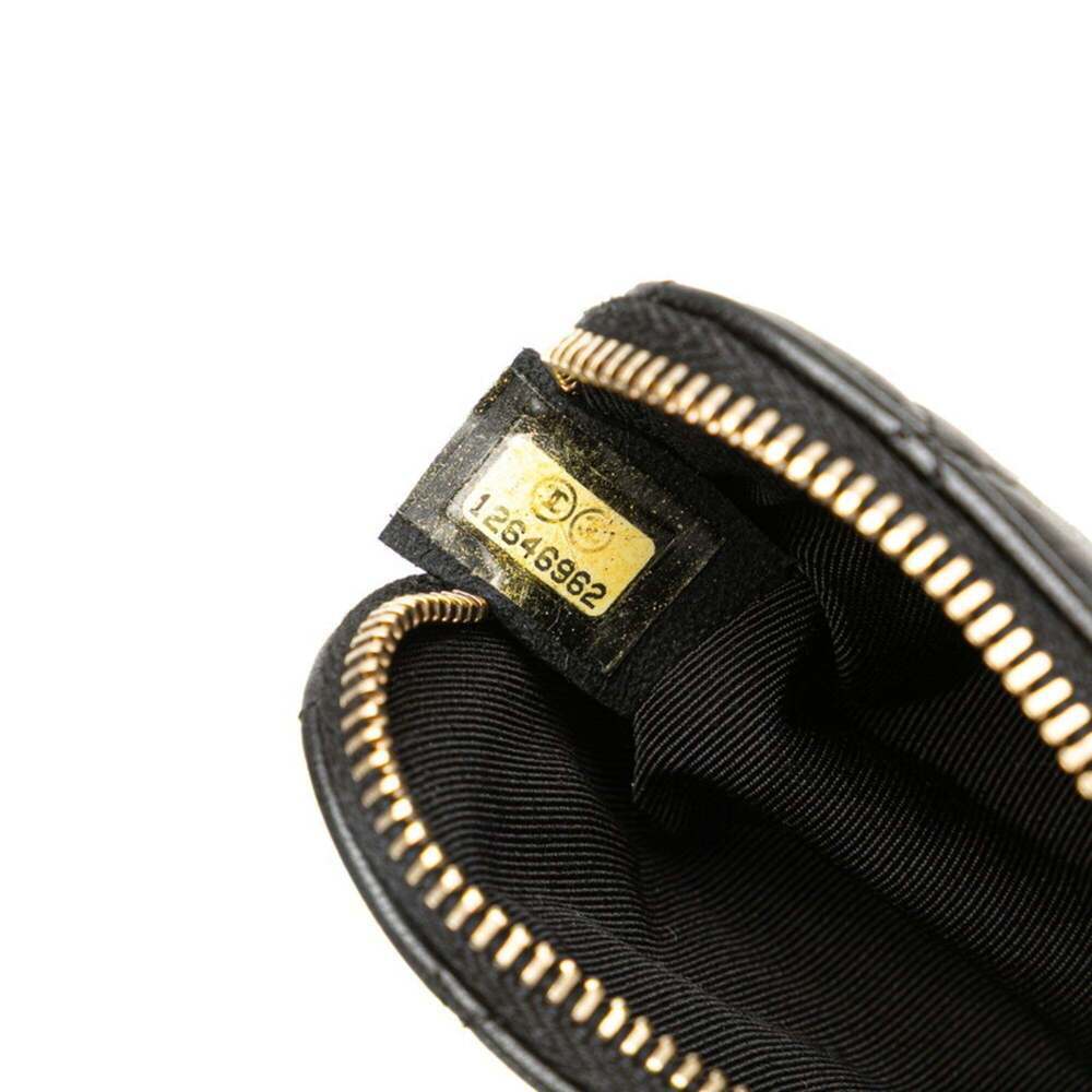 CHANEL Authentic Black Lambskin Leather Logo Wallet - Picture 8 of 13